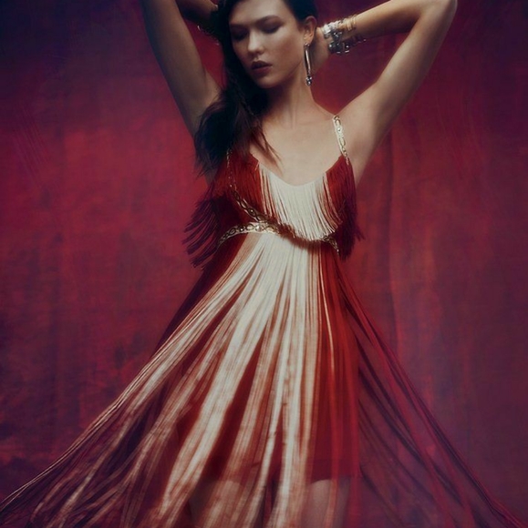 Free People Flapping My Fringe Red Flapper Dress - Picture 2 of 8